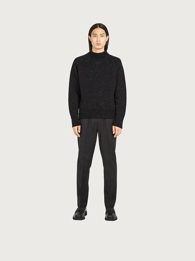FERRAGAMO HIGH NECK SWEATER WITH MICRO SEQUINS outlook