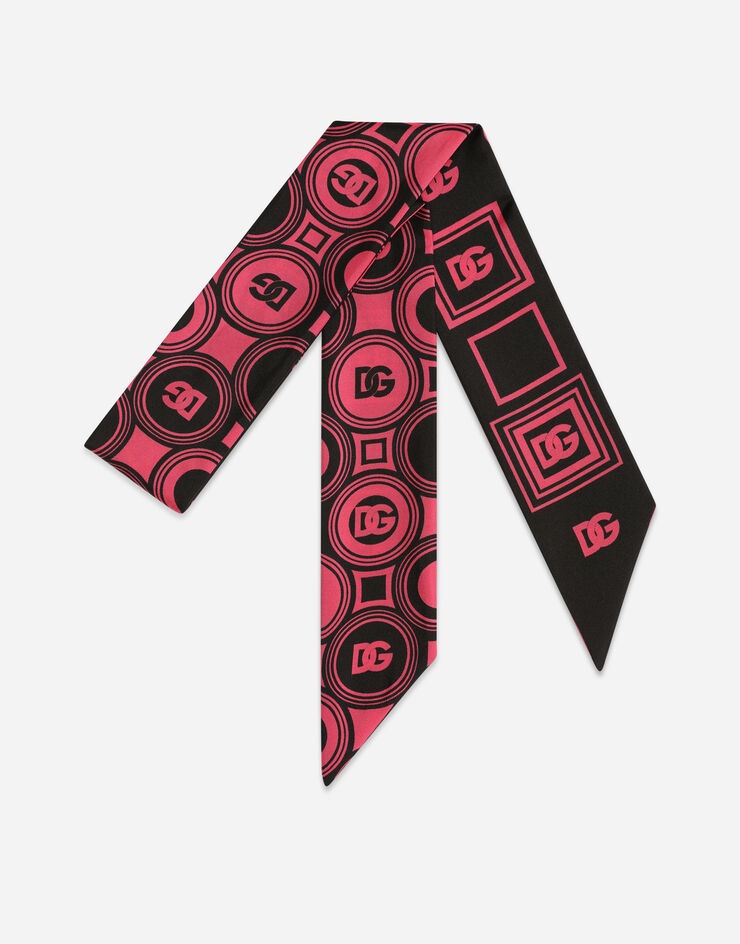 Twill headscarf with DG logo print - 1