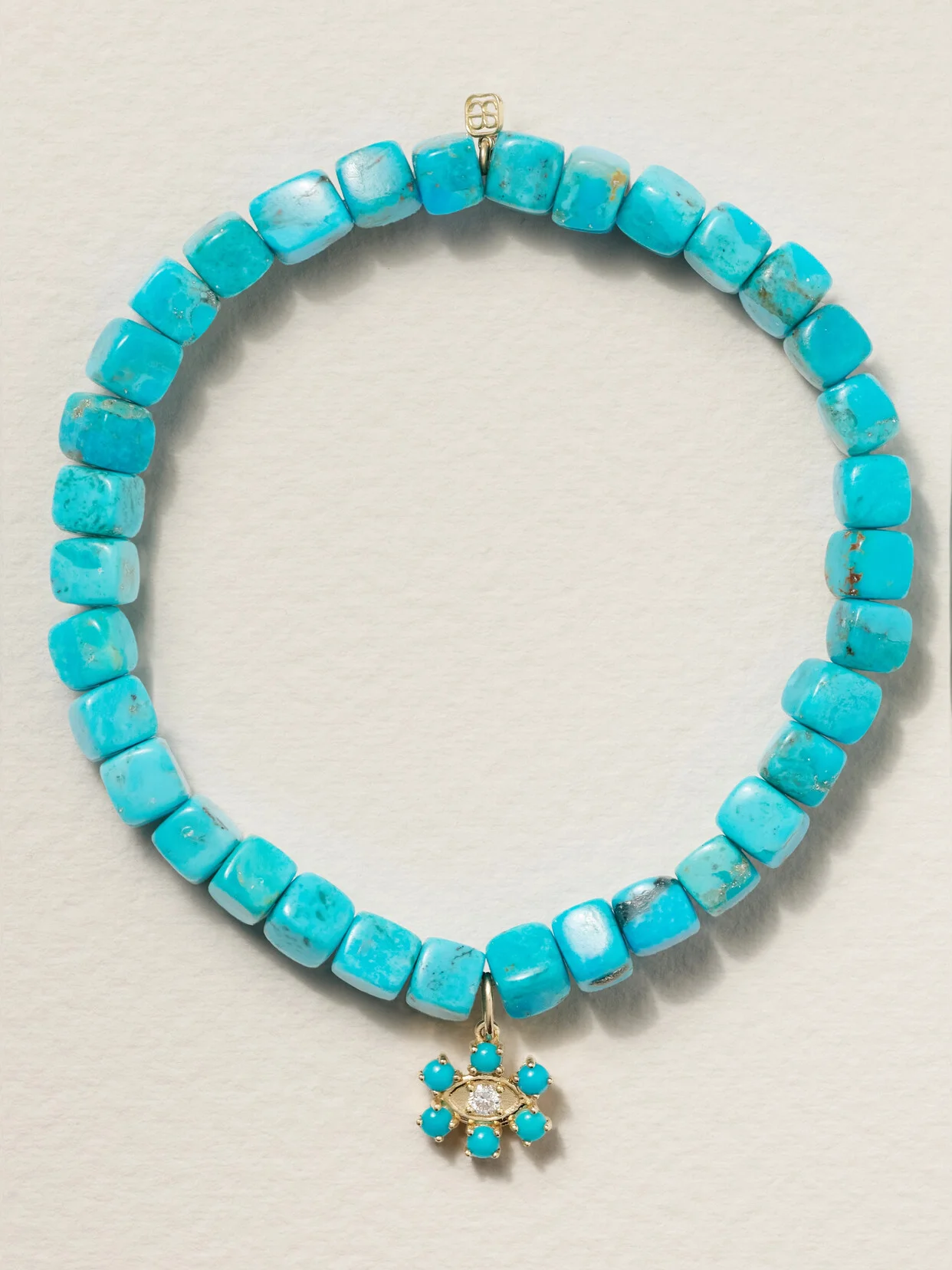 Eye 14-karat Gold Turquoise Bracelet - 1