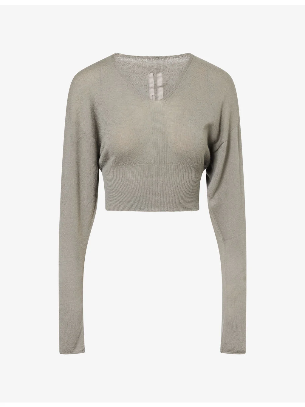 V-Neck Cropped Cashmere Jumper - 1