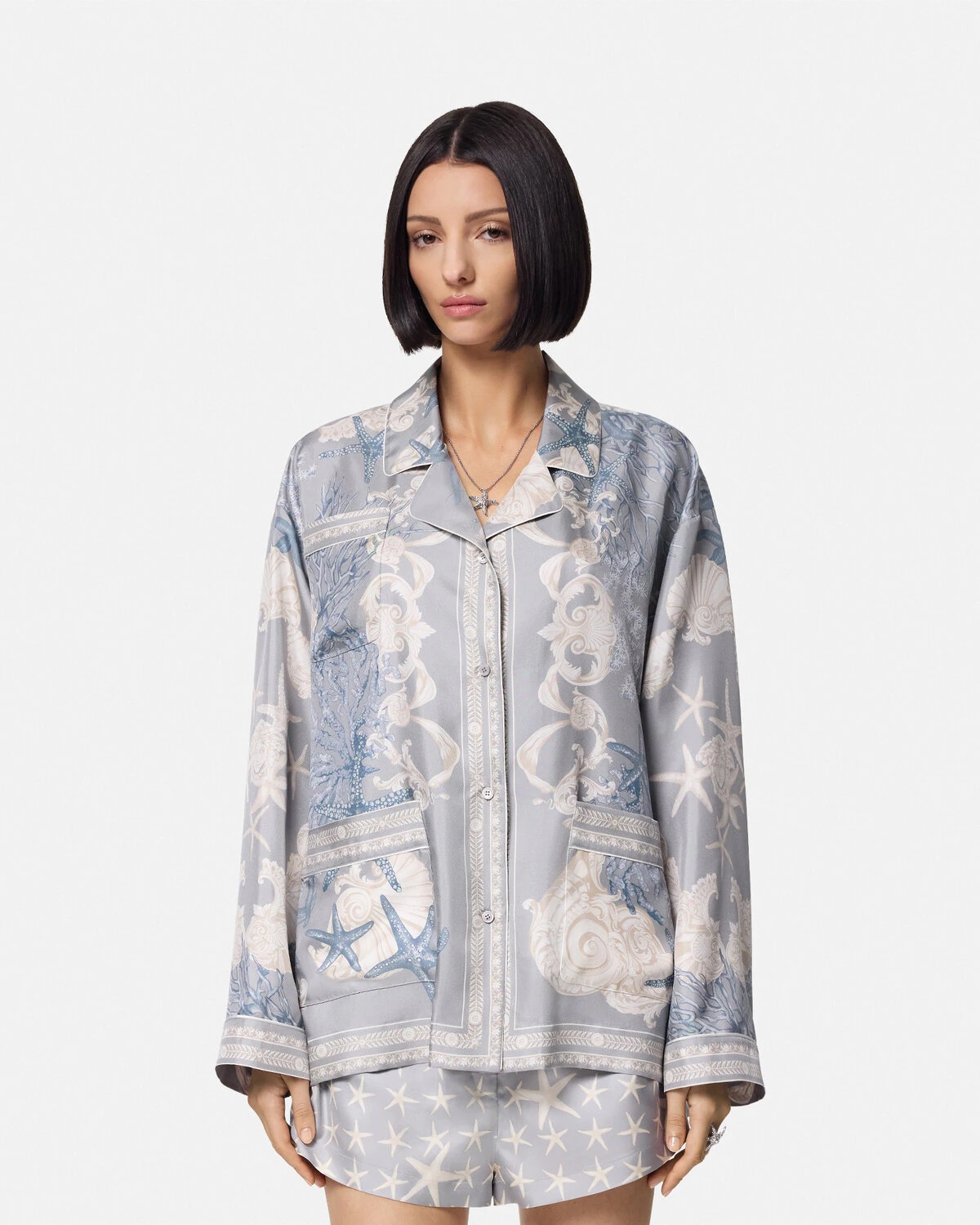 Barocco Sea Oversized Silk Shirt - 4