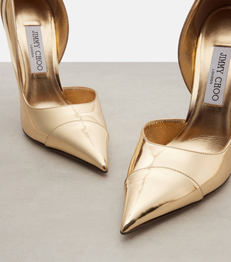 Brigitte 120 mirrored leather pumps 6