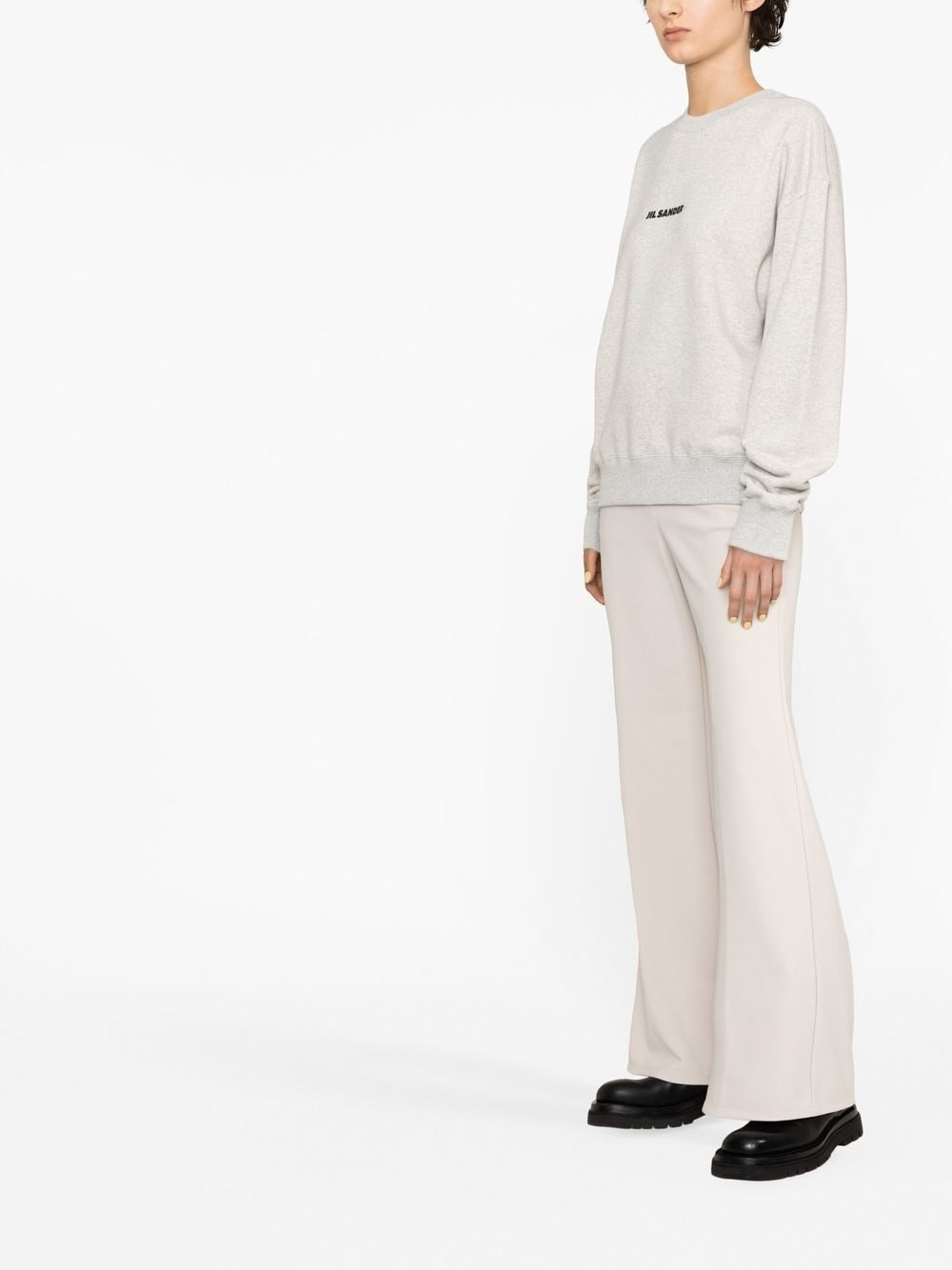 logo-print cotton sweatshirt - 3