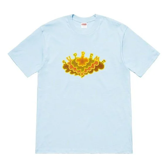 Supreme SS19 Cloud Tee clouds Pattern Short Sleeve Unisex Light Blue SUP-SS19-10511 - 1