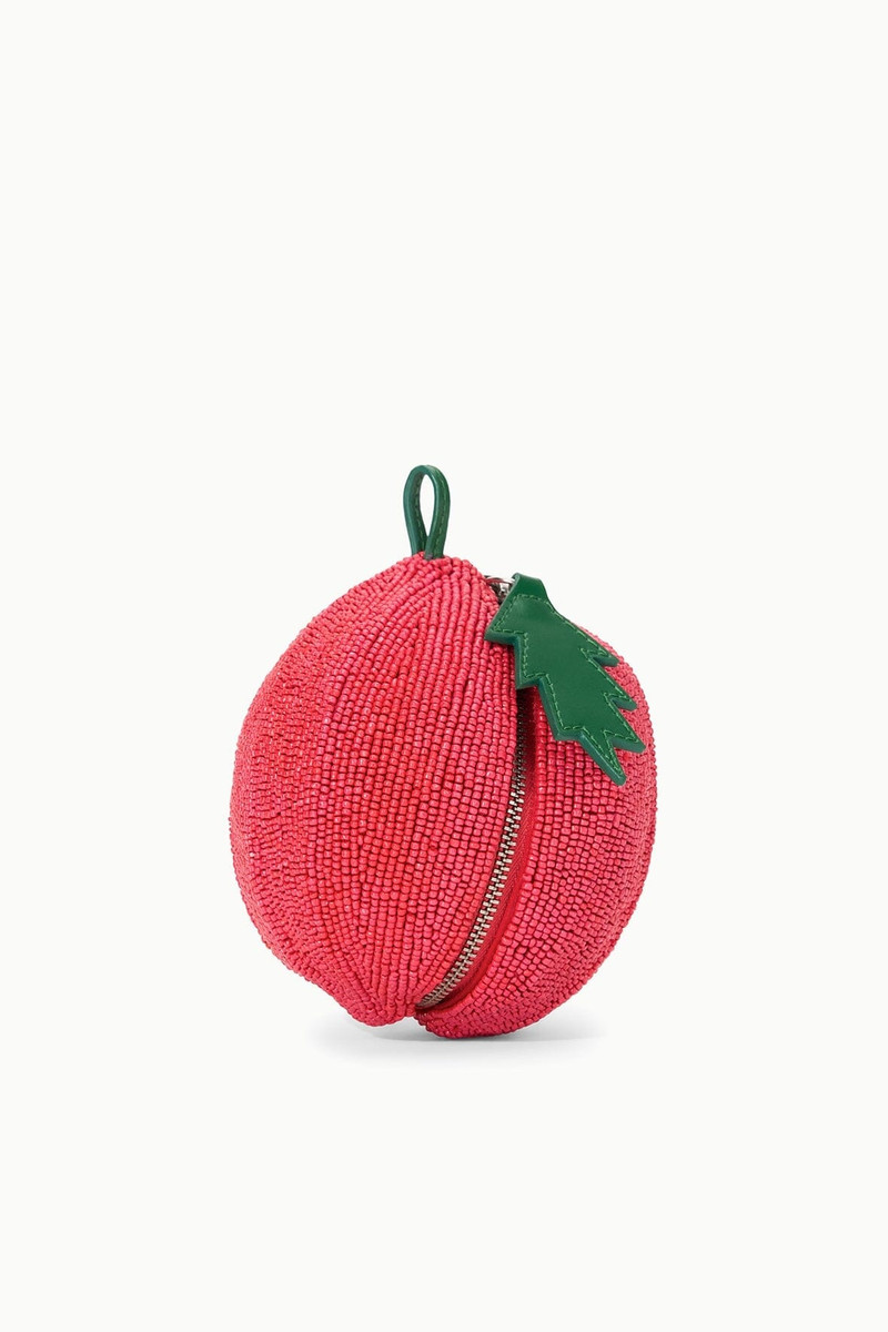 STAUD CAMPARI BEADED BAG TOMATO 3
