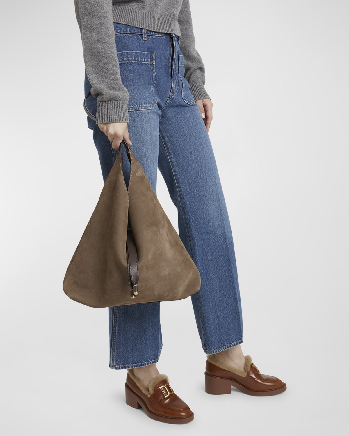 Marcie Large Hobo Bag in Nubuck Calfskin - 4