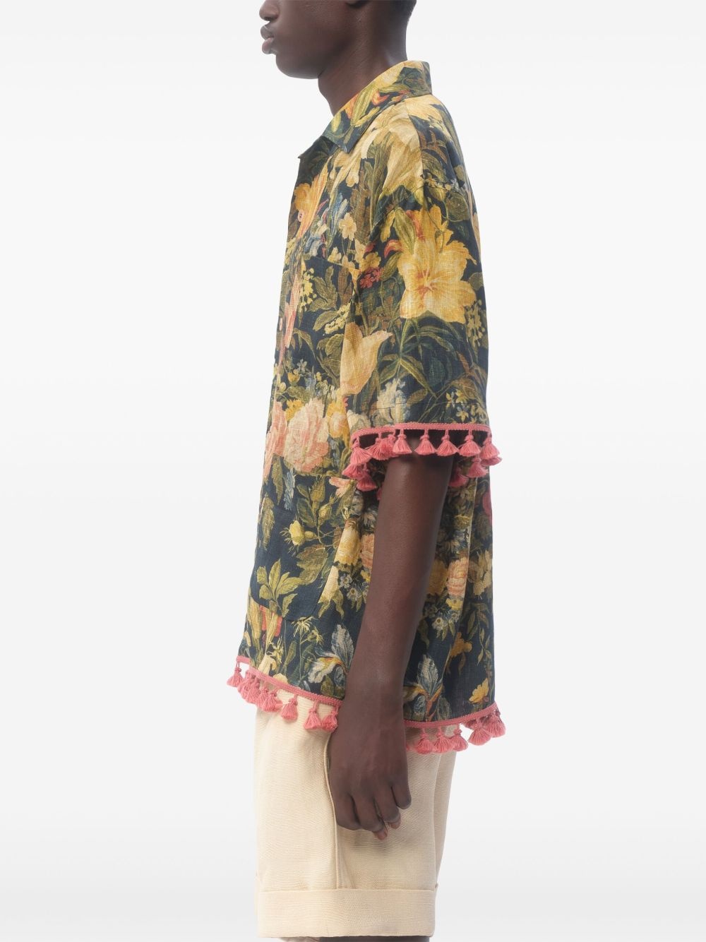 Apres L'Hiver linen bowling shirt - 5