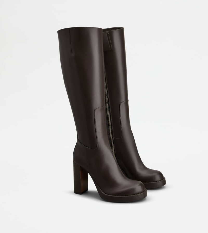 BOOTS IN LEATHER - BROWN 2