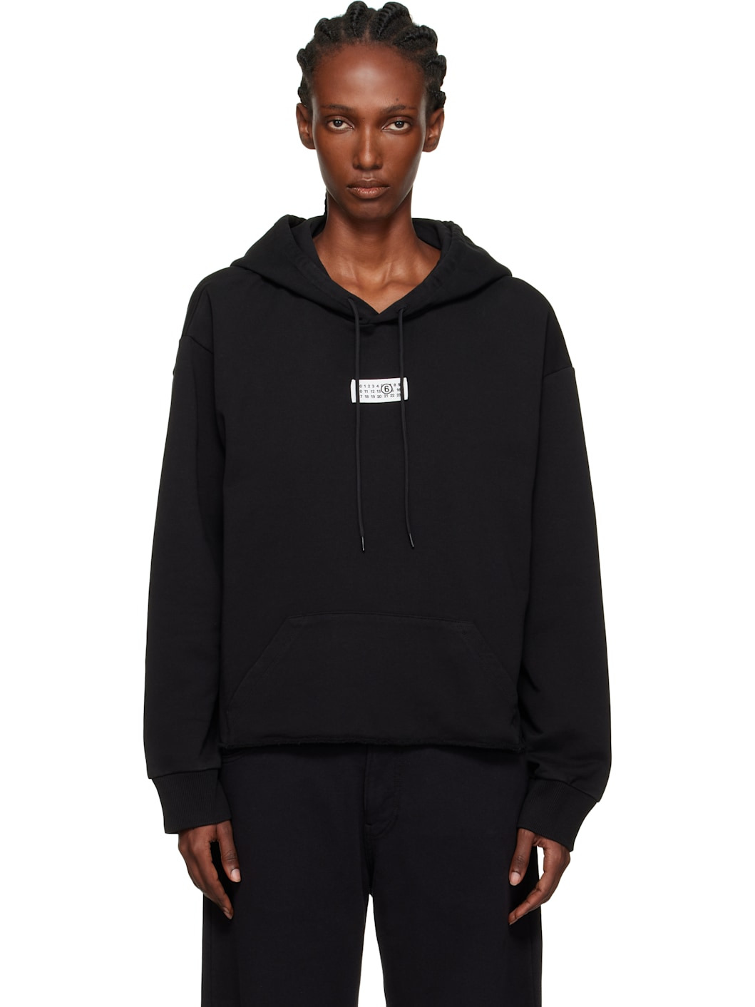Black Logo Patch Hoodie - 1