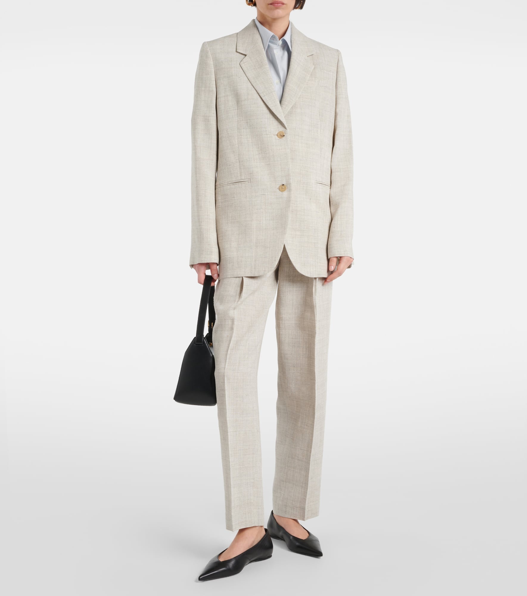 Pleated tailored straight pants - 2