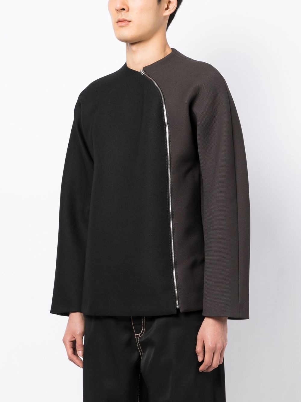 zip-detail sweatshirt - 3