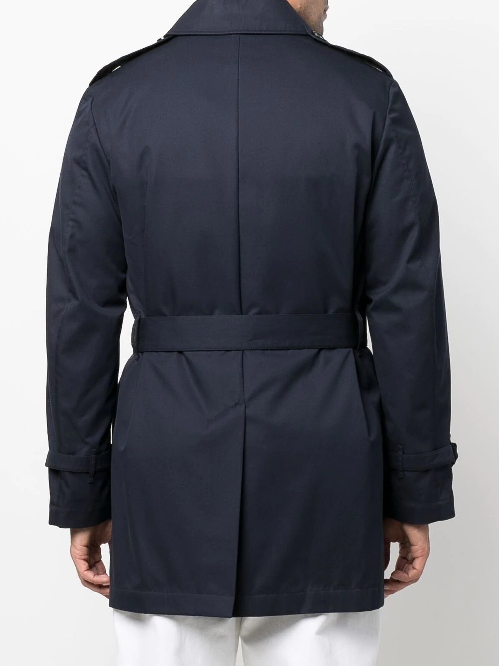 ST JOHN gabardine short trench coat - 4