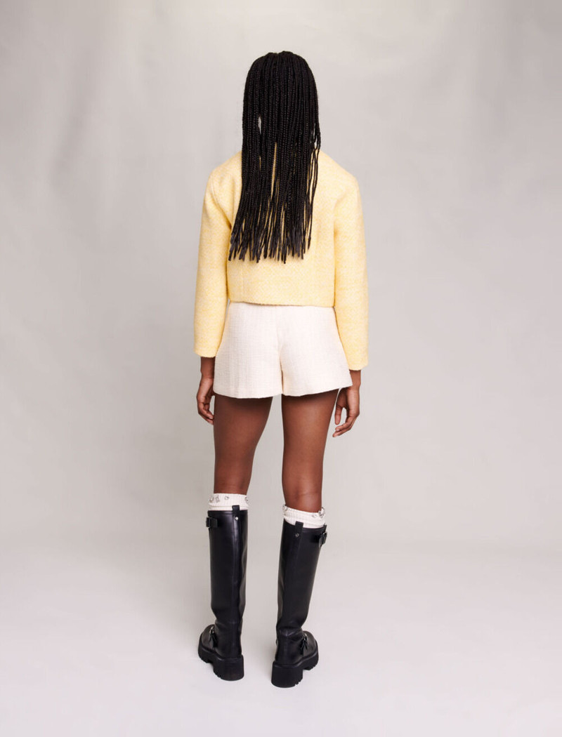 Cropped jacket in tweed 4