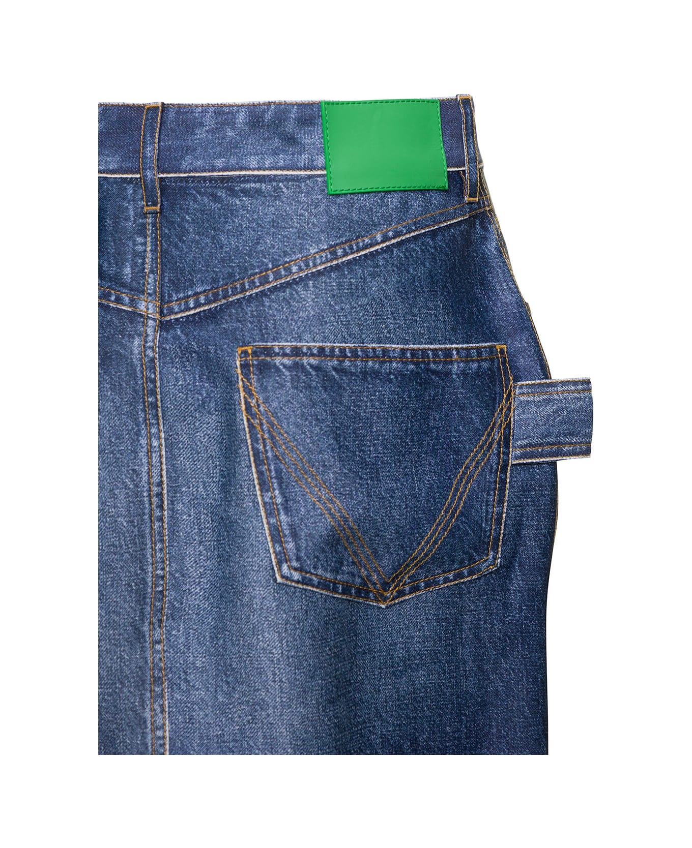 Midi Skirt With Logo Patch - 3