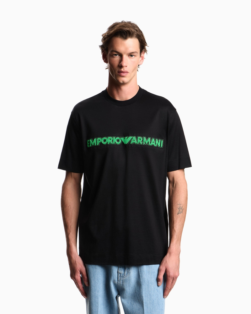 EMPORIO ARMANI LYOCELL-BLEND JERSEY T-SHIRT WITH SOFT TOUCH EMBOSSED LOGO outlook