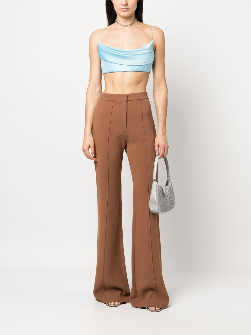 ALEX PERRY draped-detail cropped corset outlook