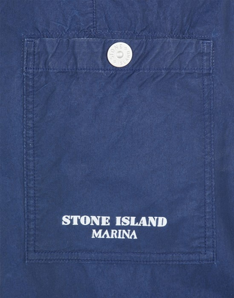 314X3 PLATED COTTON CANVAS_STONE ISLAND MARINA ROYAL BLUE 3