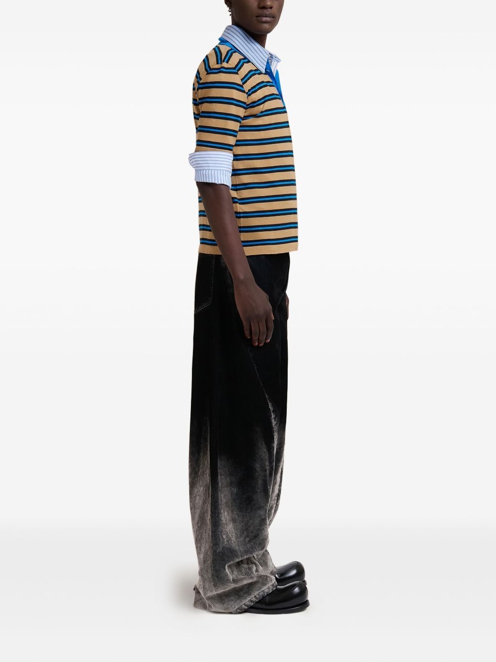 striped polo shirt - 2