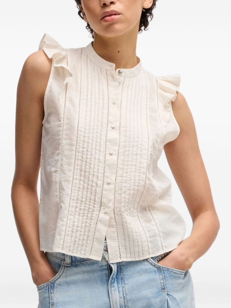 ruffle-detail sleeveless top 1