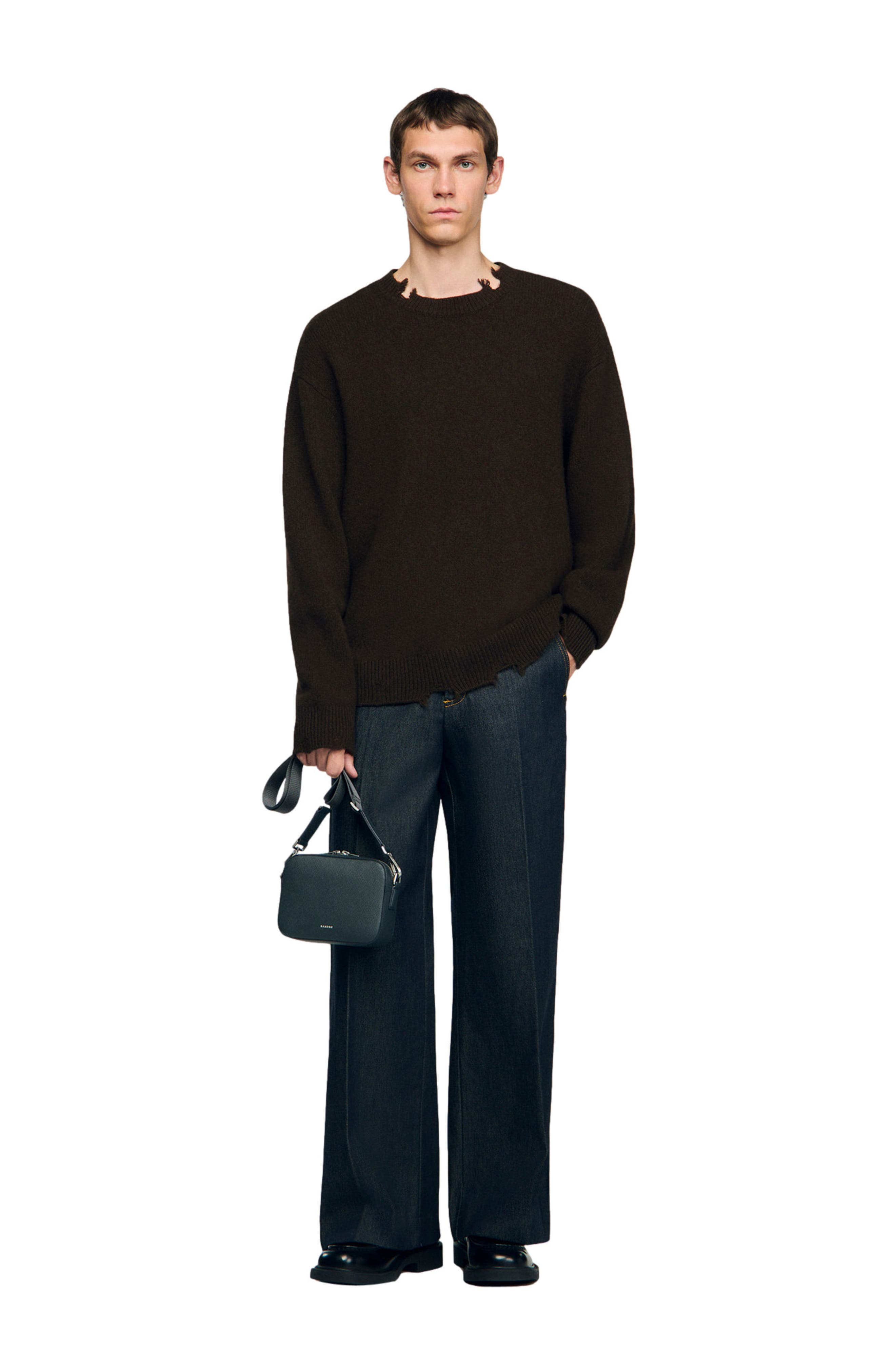 SANDRO Small reconstituted leather bag in Steel at Nordstrom - 2