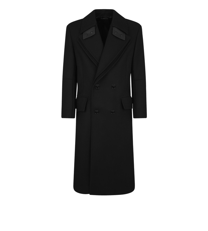 TWILL FELT BIKER COAT 1
