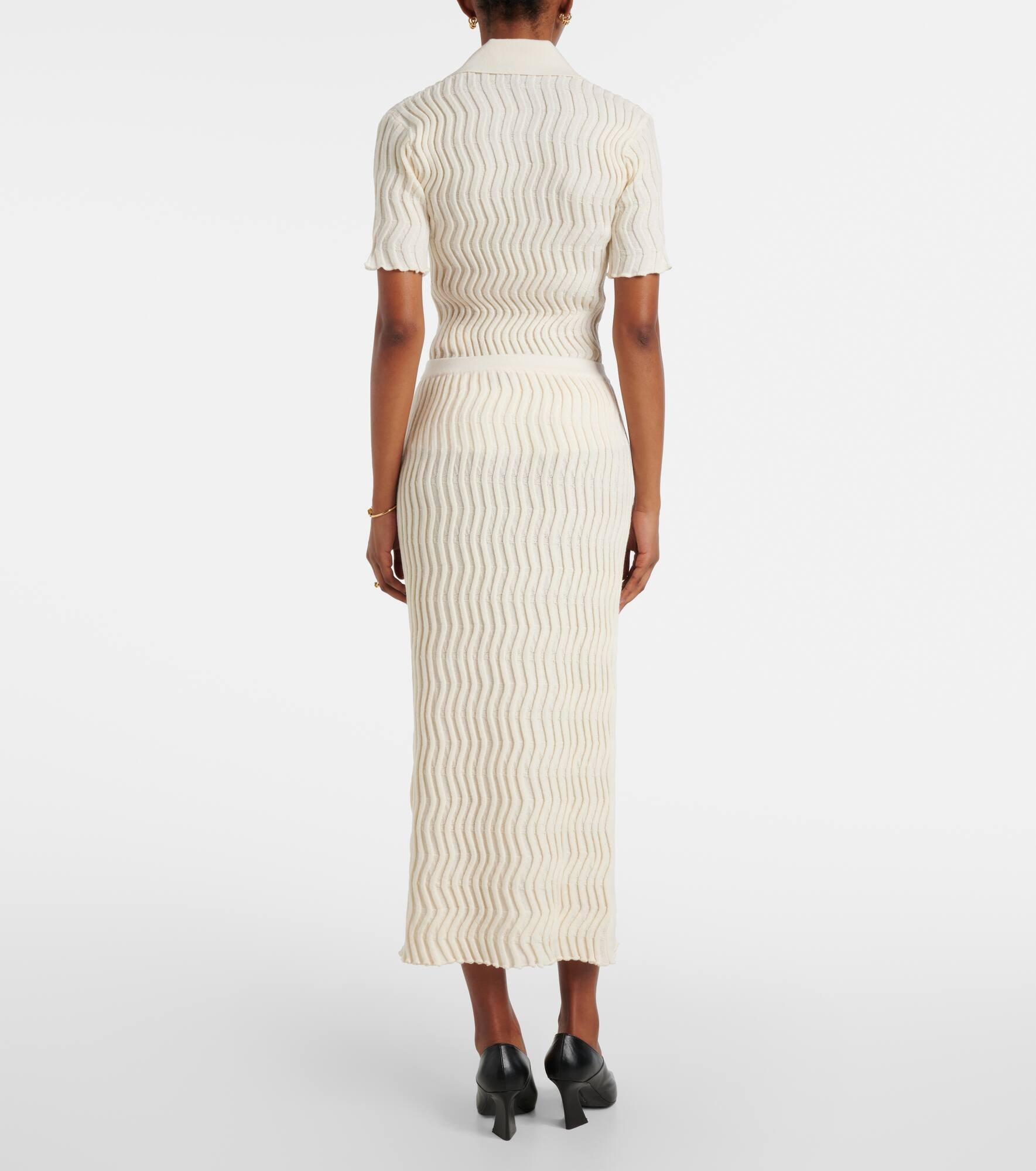 Wool midi skirt - 3