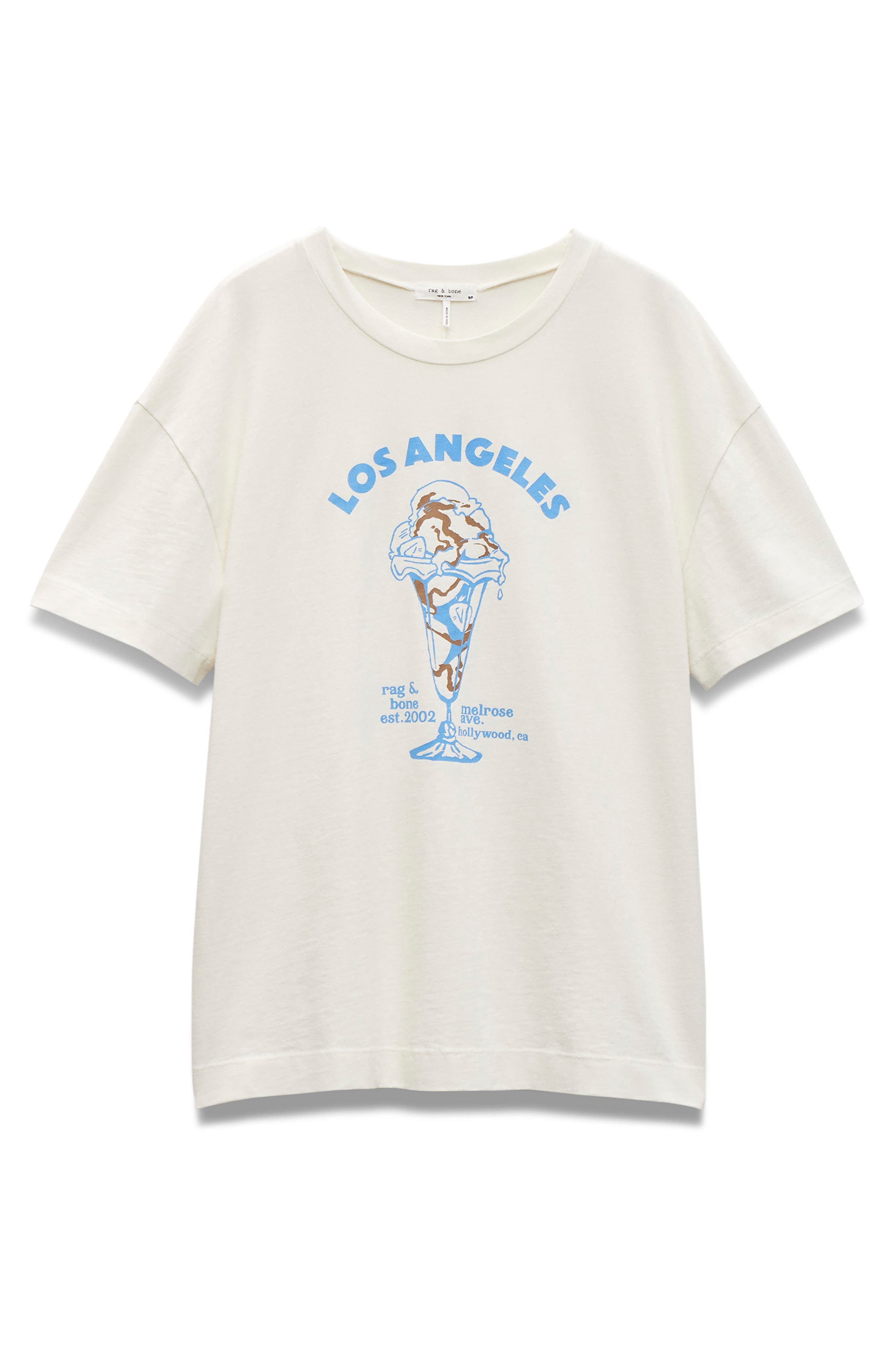 rag & bone Los Angeles Ice Cream Cotton Graphic T-Shirt in Chalk at Nordstrom - 4
