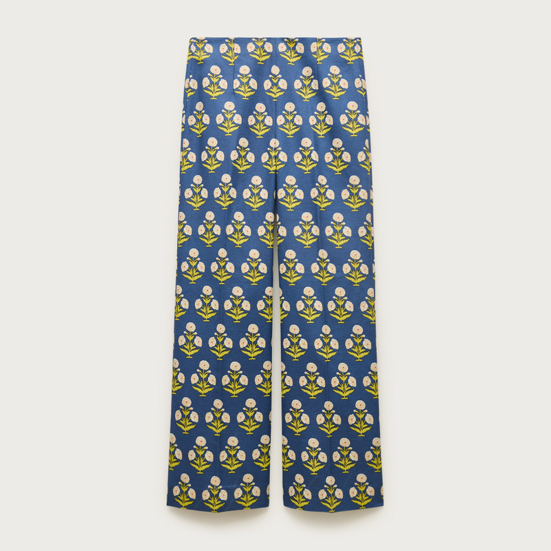Rori pant in marigold block print 1