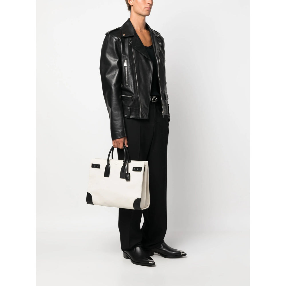 Saint Laurent White Tote Bags Men - 2