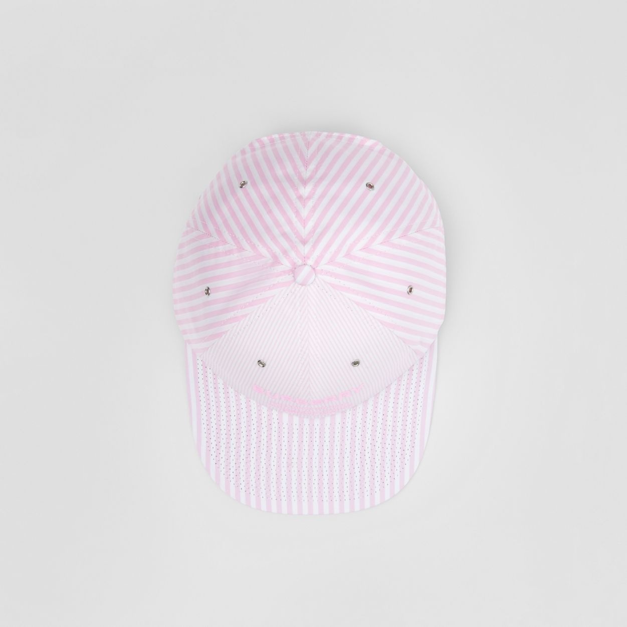 Horseferry Motif Striped Cotton Baseball Cap - 6