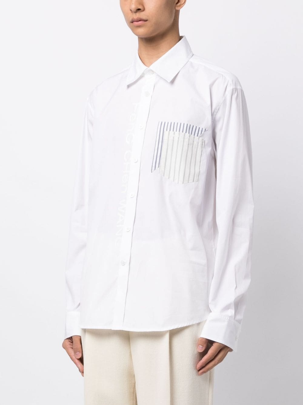 logo-print cotton-blend shirt - 3