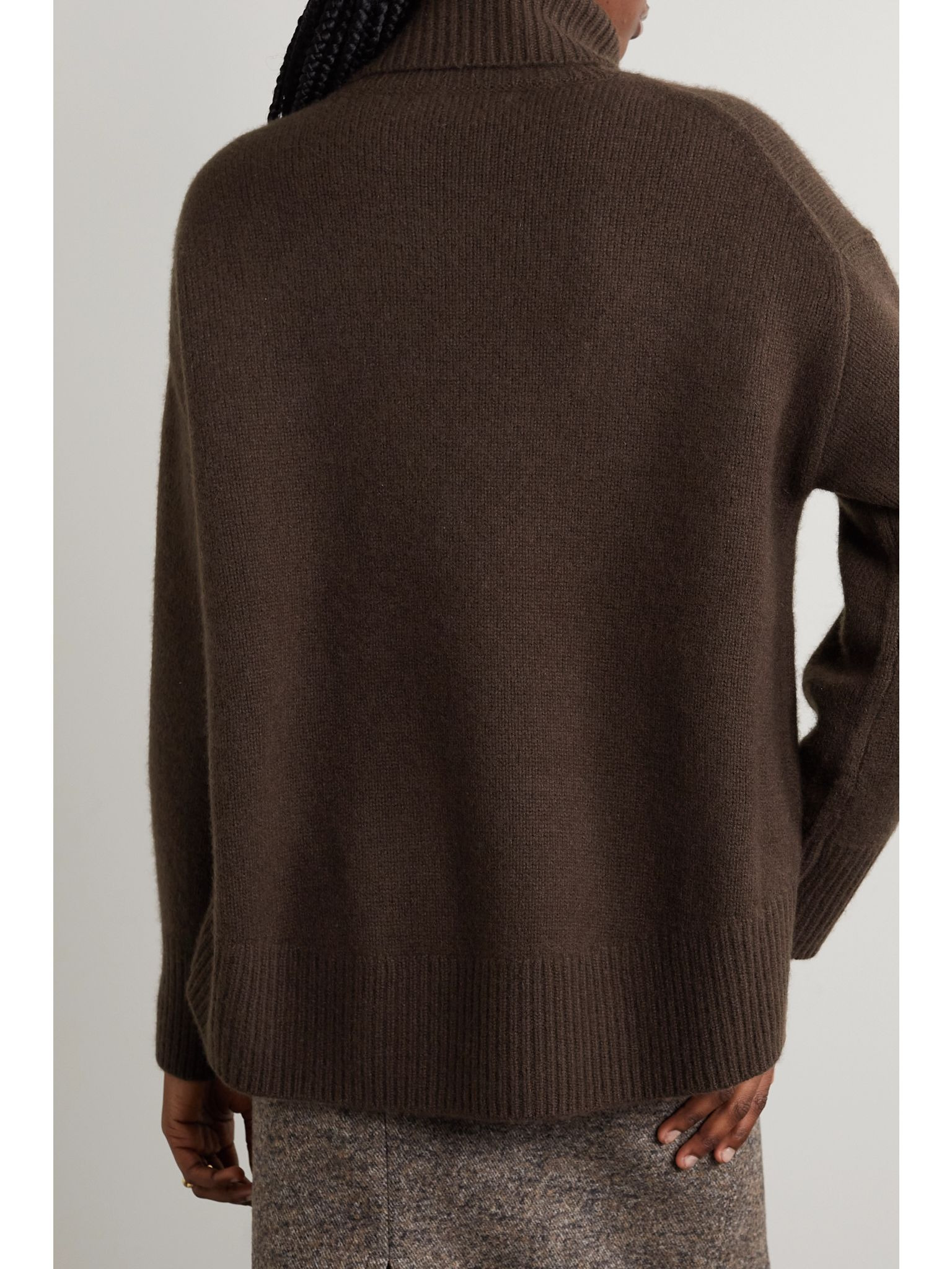 + NET SUSTAIN World's End cashmere turtleneck sweater Brown - 3