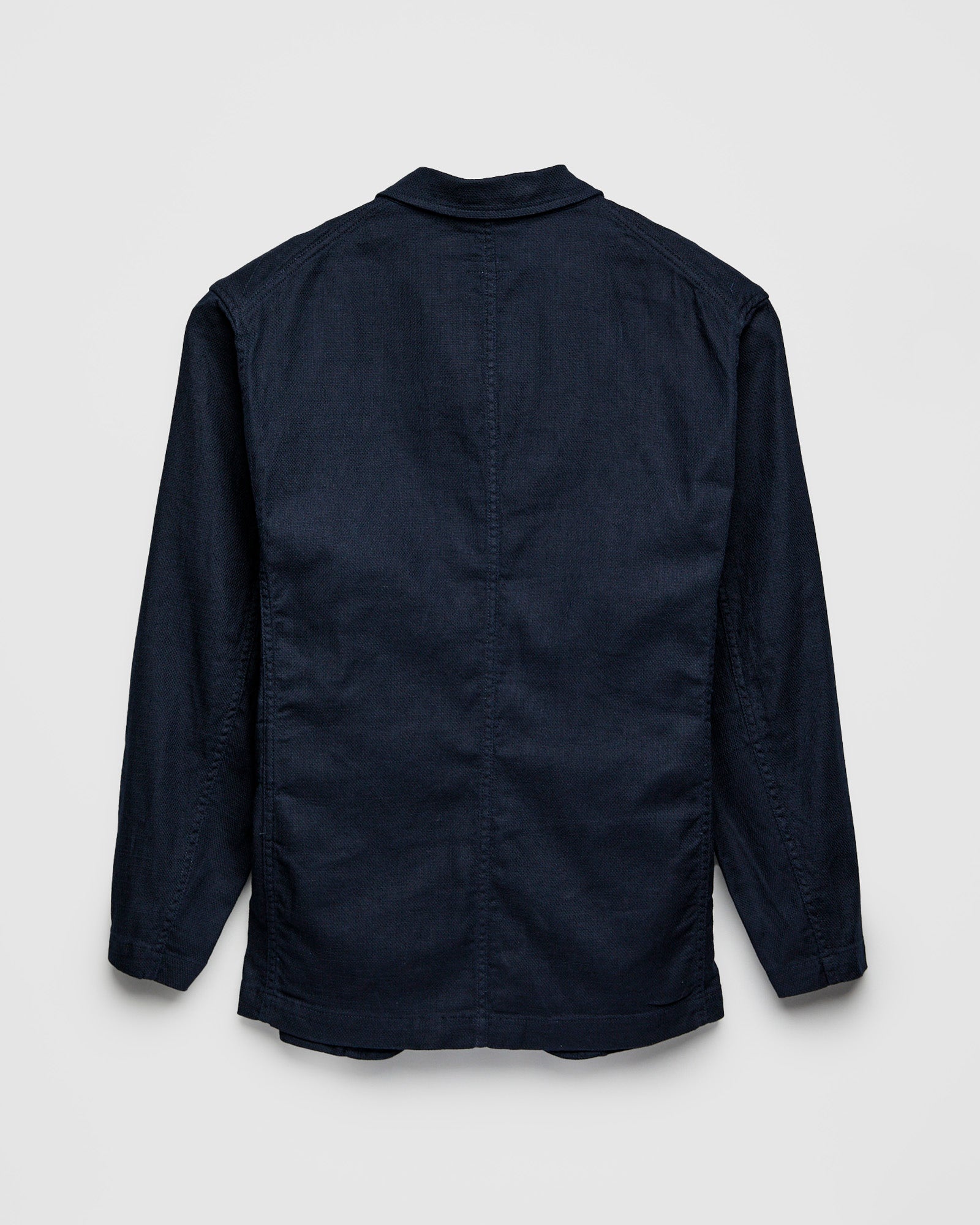 Bedford Jacket in Dark Navy Cotton Linen Java Cloth - 3