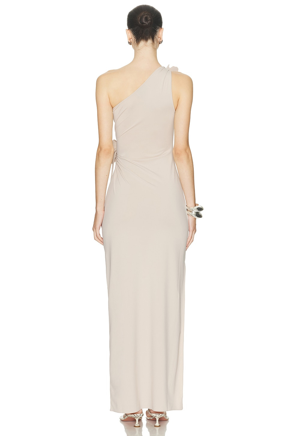 Asymmetric Flower Gown - 4