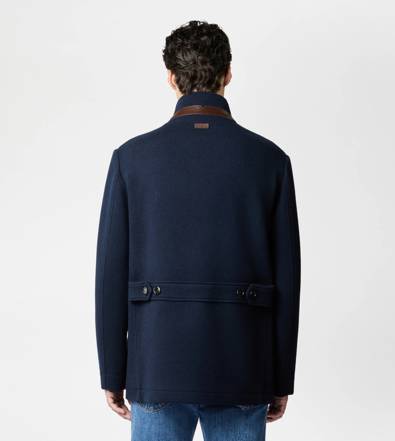 CABAN IN CASHMERE BLEND JERSEY - BLUE 5
