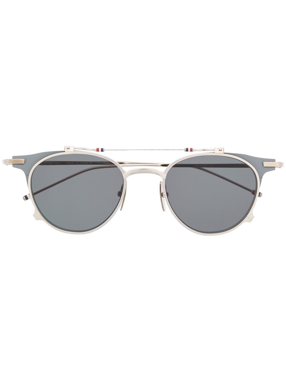 round-frame flip-up sunglasses - 1