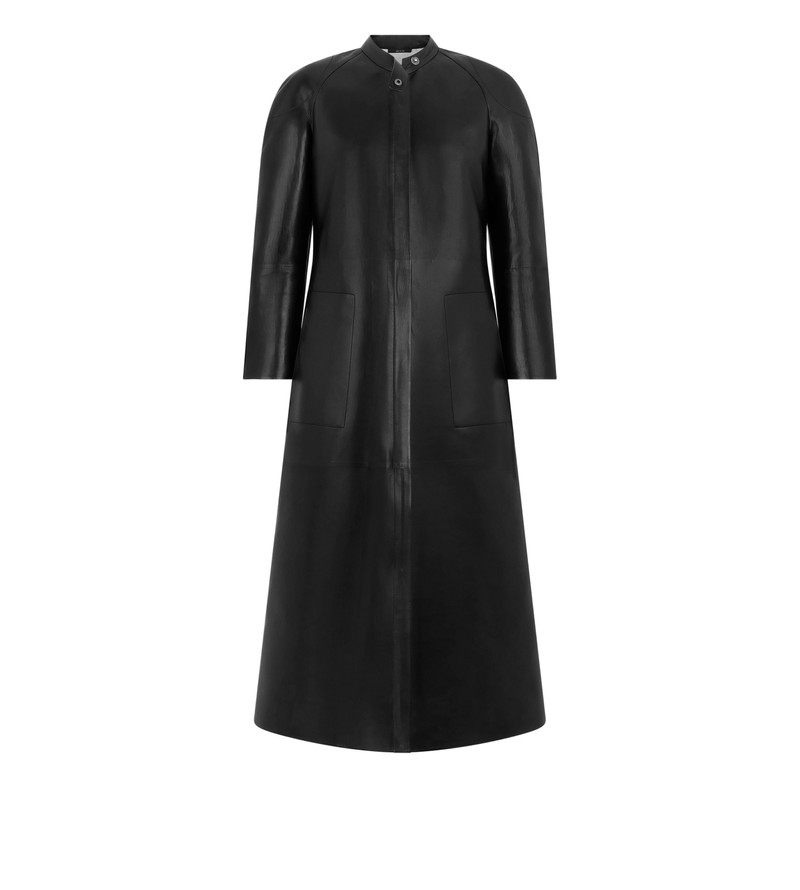 SUPPLE SOFT NAPPA AND WASHED DUCHESSE BIKER COAT 1