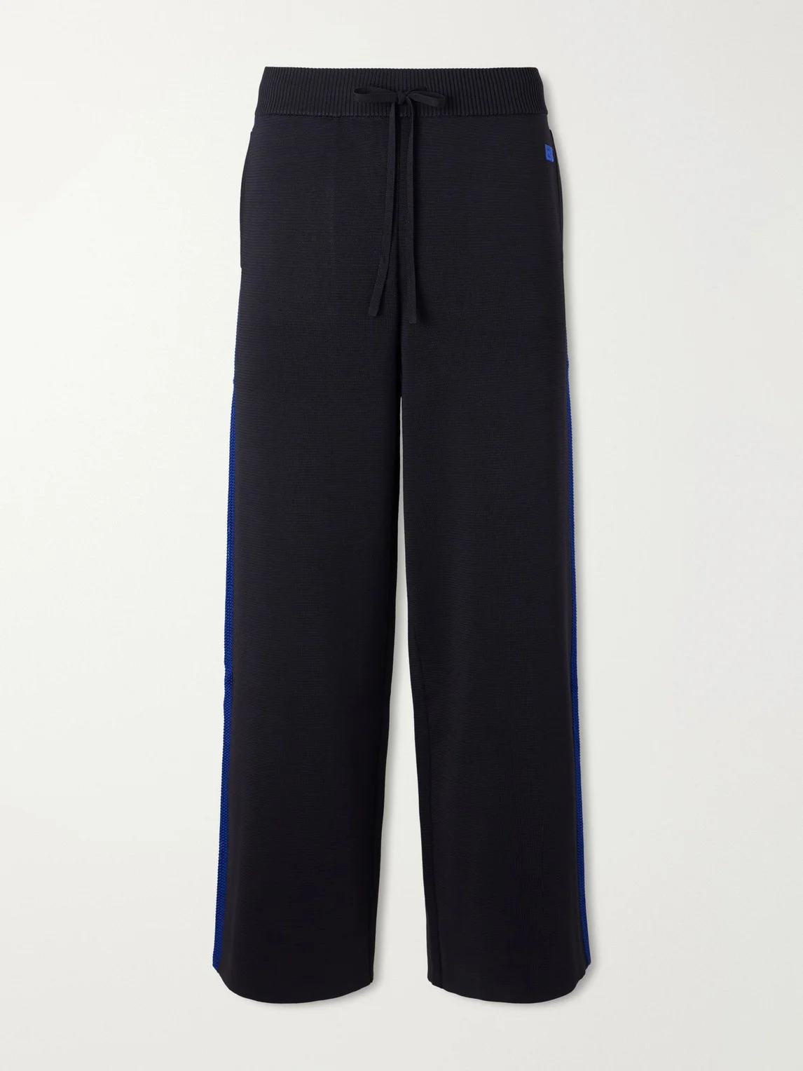 Straight-Leg Logo-Embroidered Knitted Drawstring Sweatpants - 1