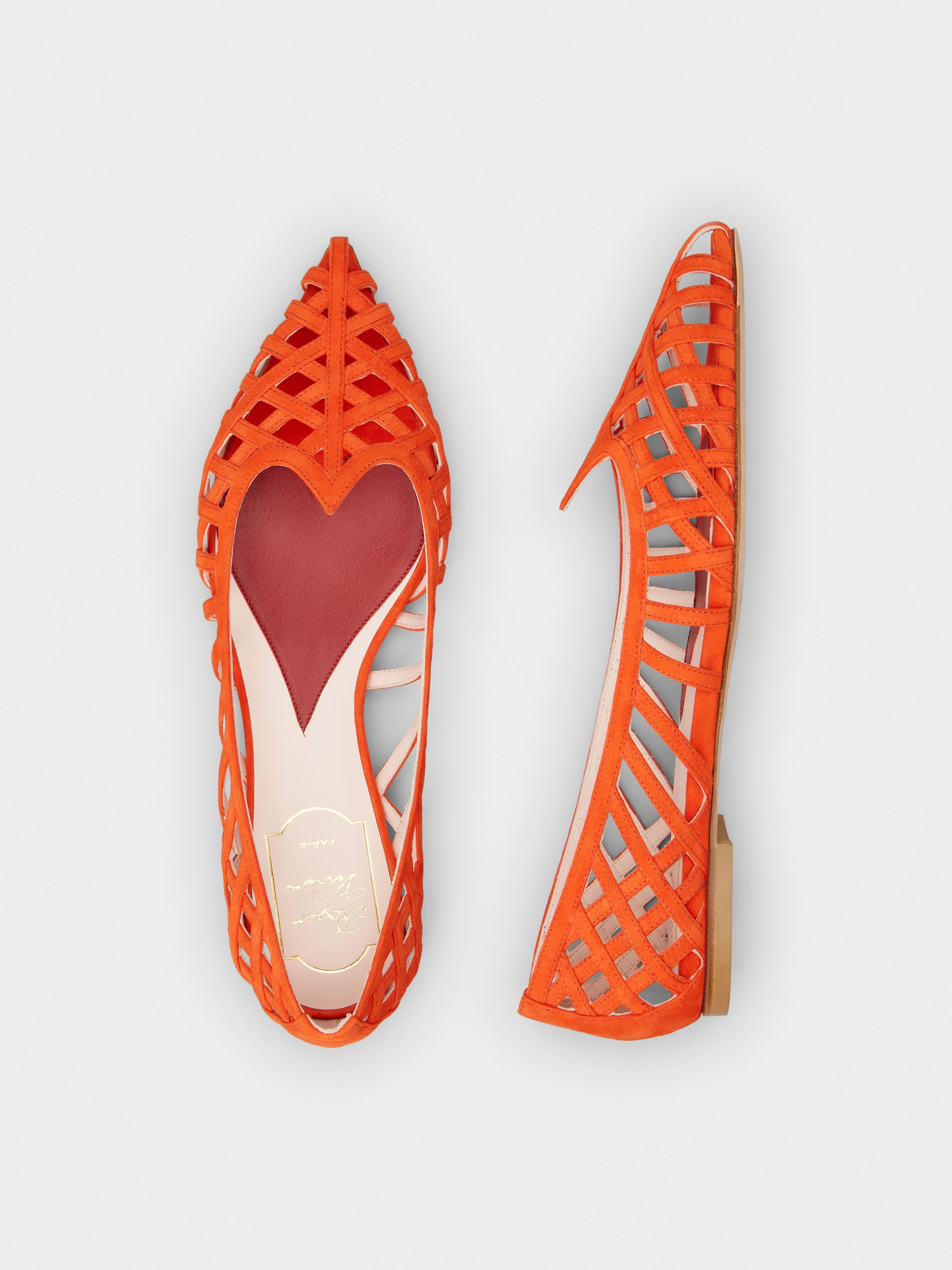 I Love Vivier Multistrap Ballerinas in Suede - 3