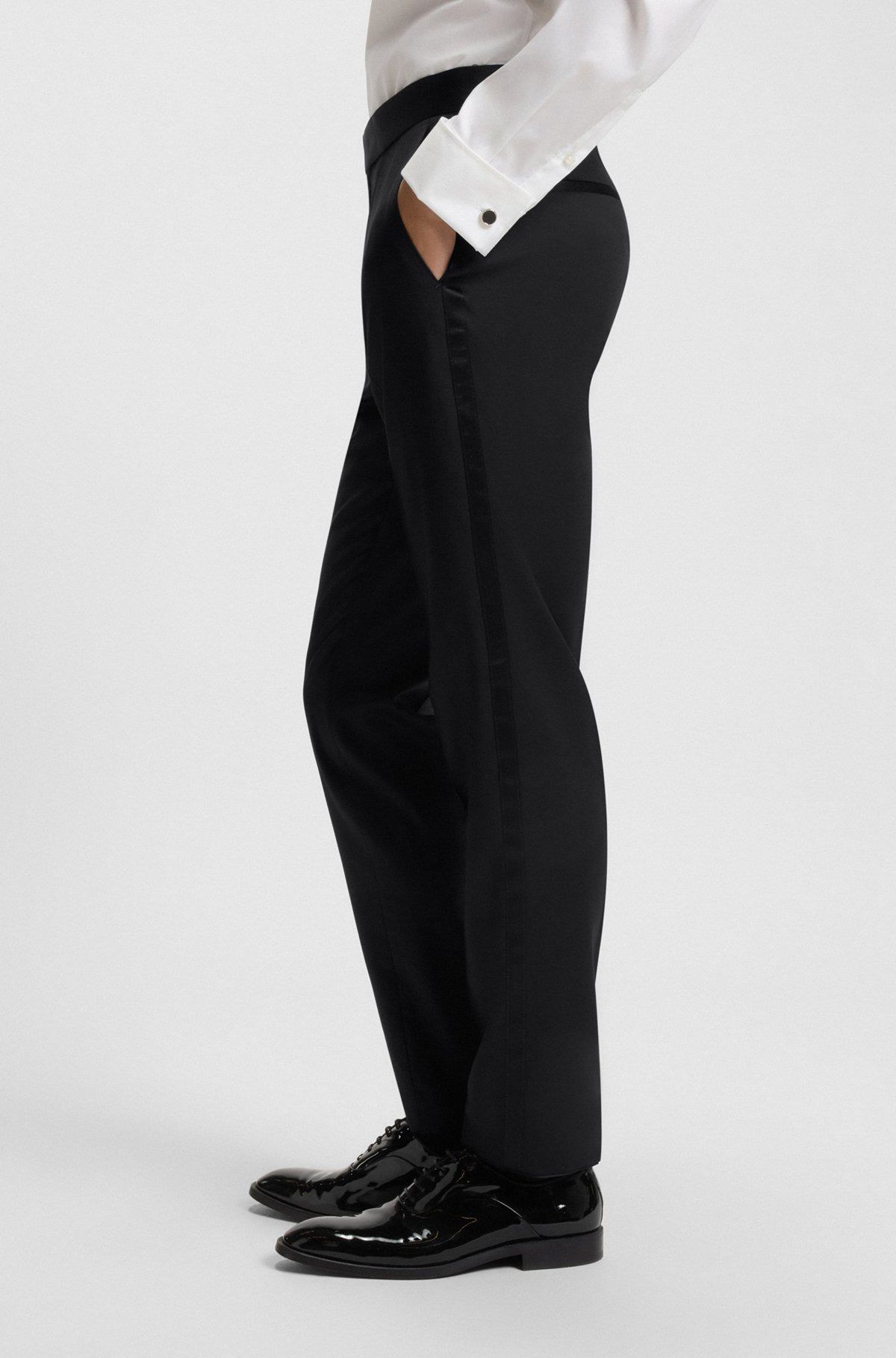 TUXEDO TROUSERS IN VIRGIN-WOOL SERGE - 5