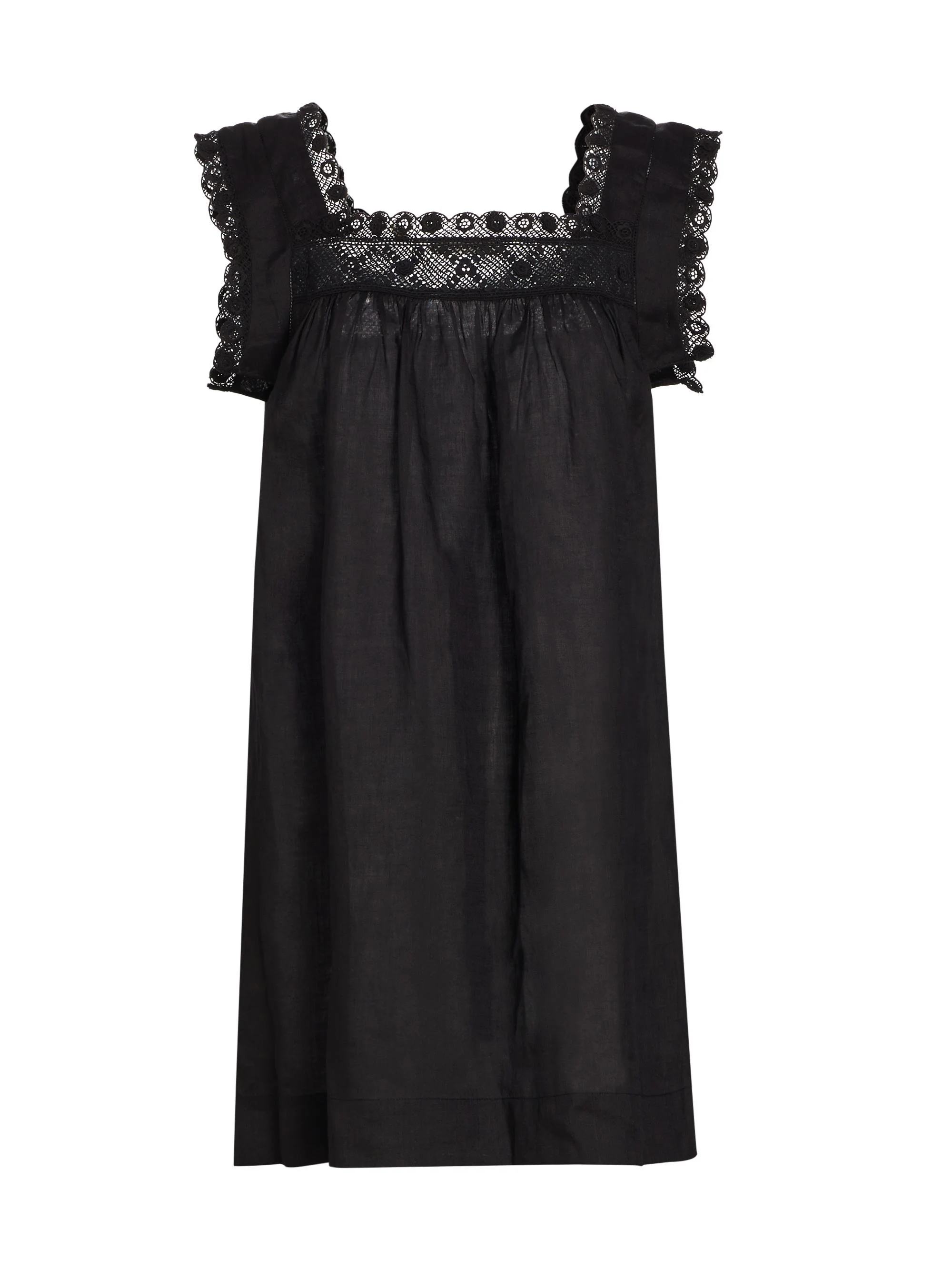 dôen almadia crochet-trimmed ramie mini dress Women's Lace-Detailed Shift - Black - 216-2414 Lace dress Light Blue Corset Strapless HD145 100% ramie Size:S Petite