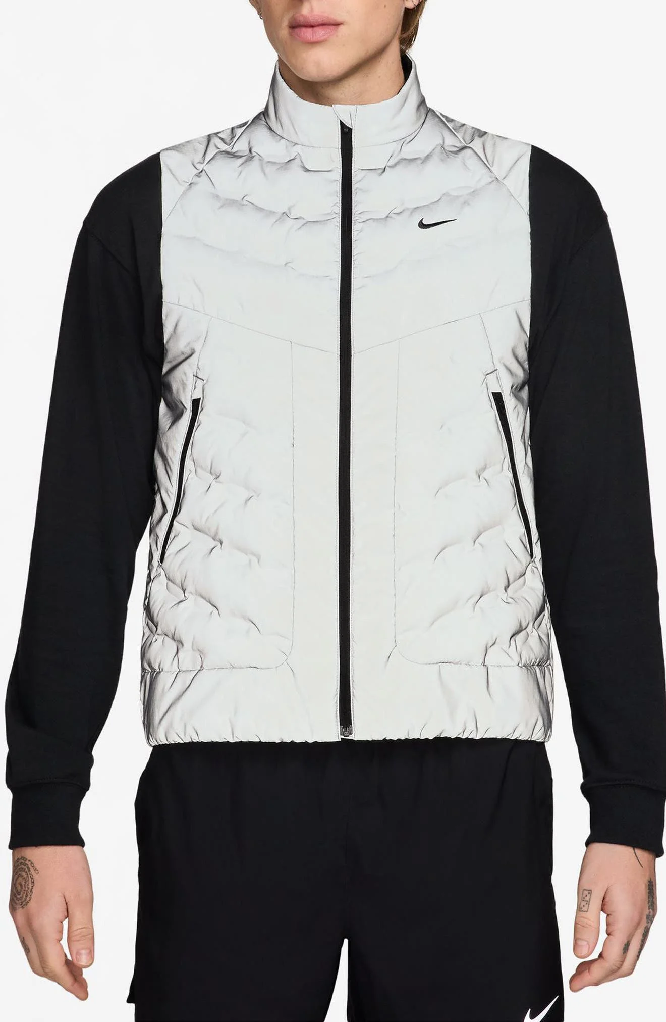 Nike Therma FIT Reflective Running Vest in Reflect Silver at Nordstrom - 1