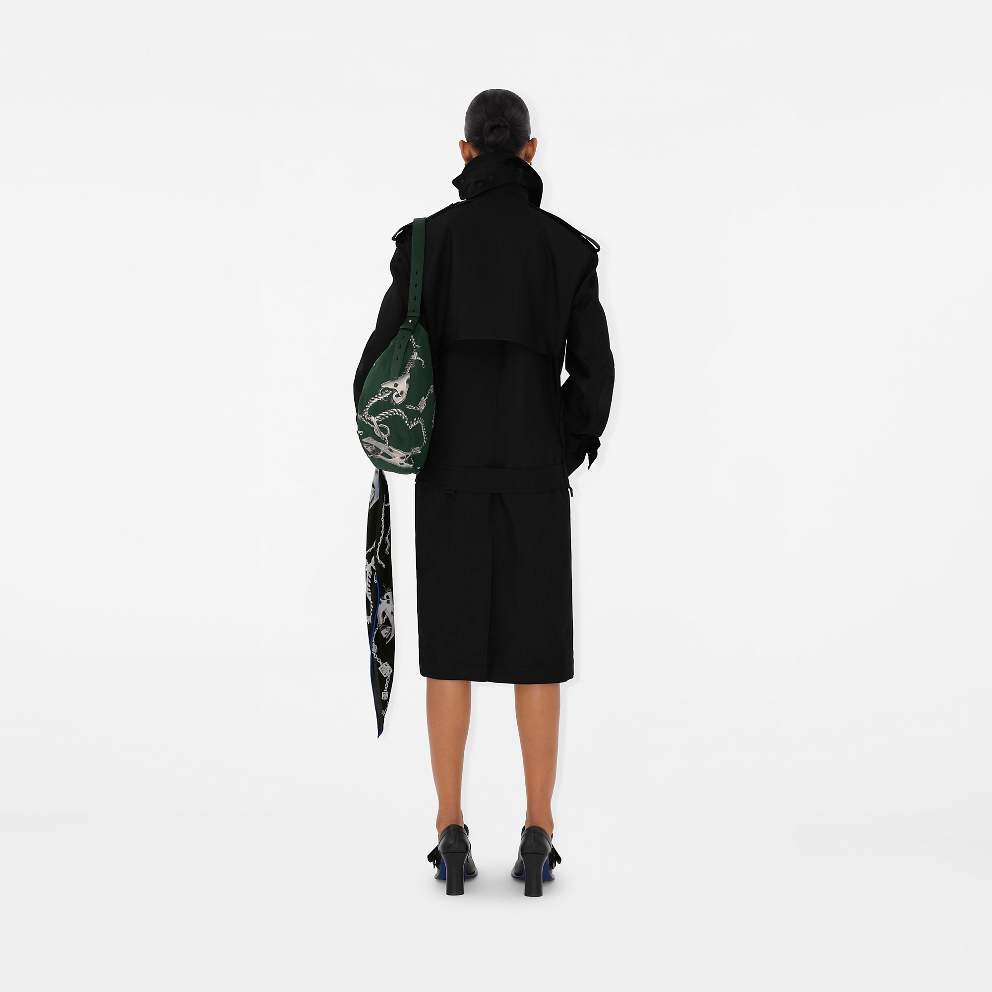 Long Silk Blend Trench Coat - 4