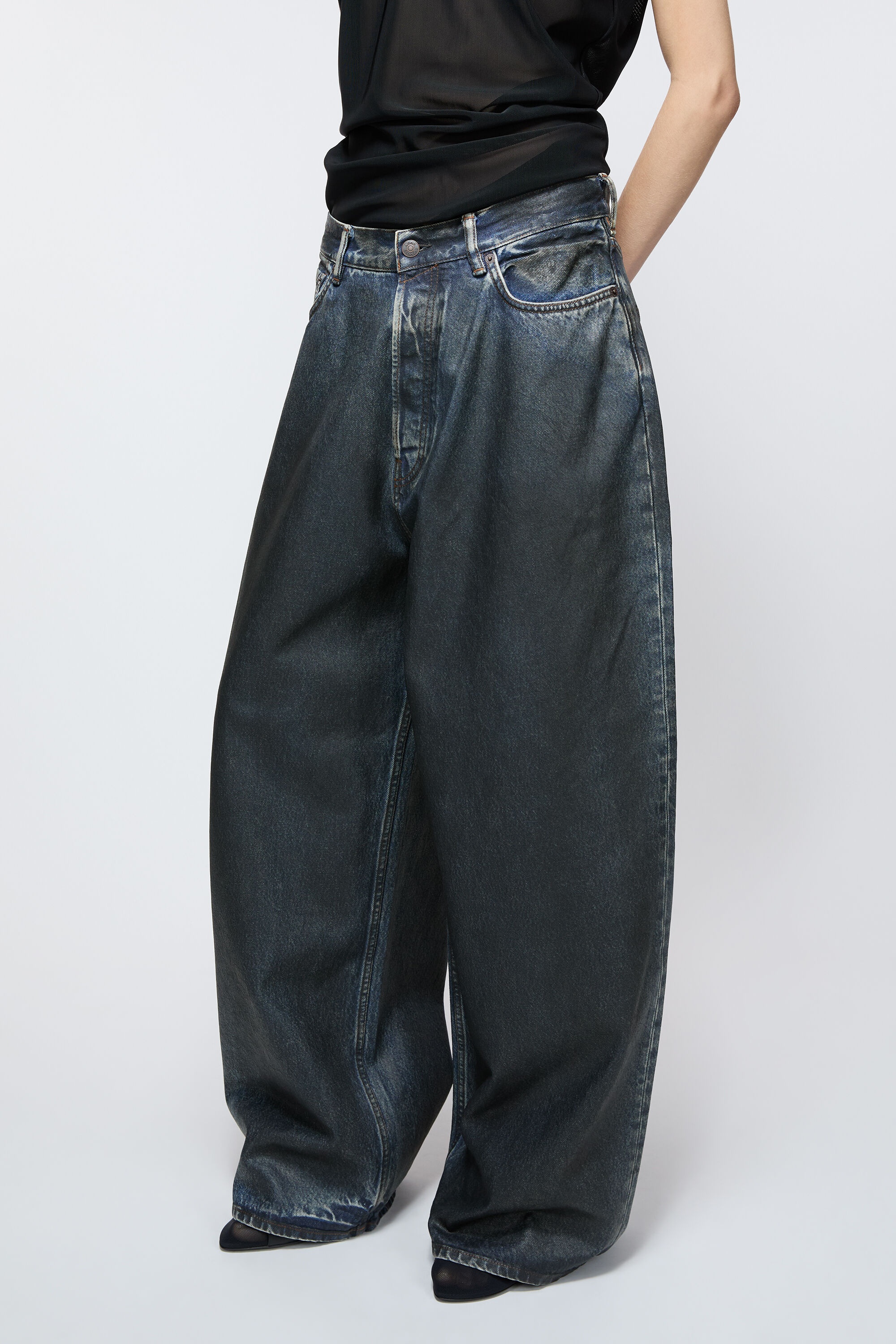 Super baggy fit jeans - 2023 - Black/mid blue - 3