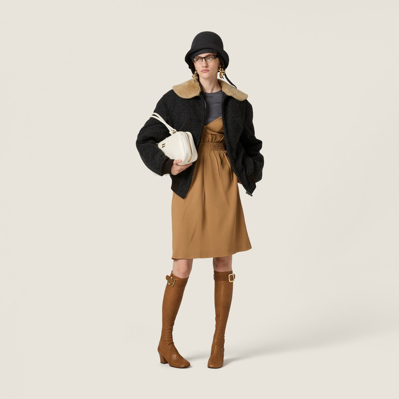 Miu Miu Shetland wool blouson jacket outlook