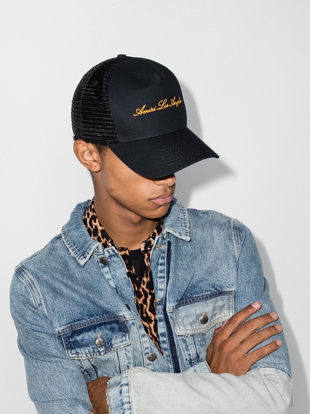 logo embroidered trucker cap - 2