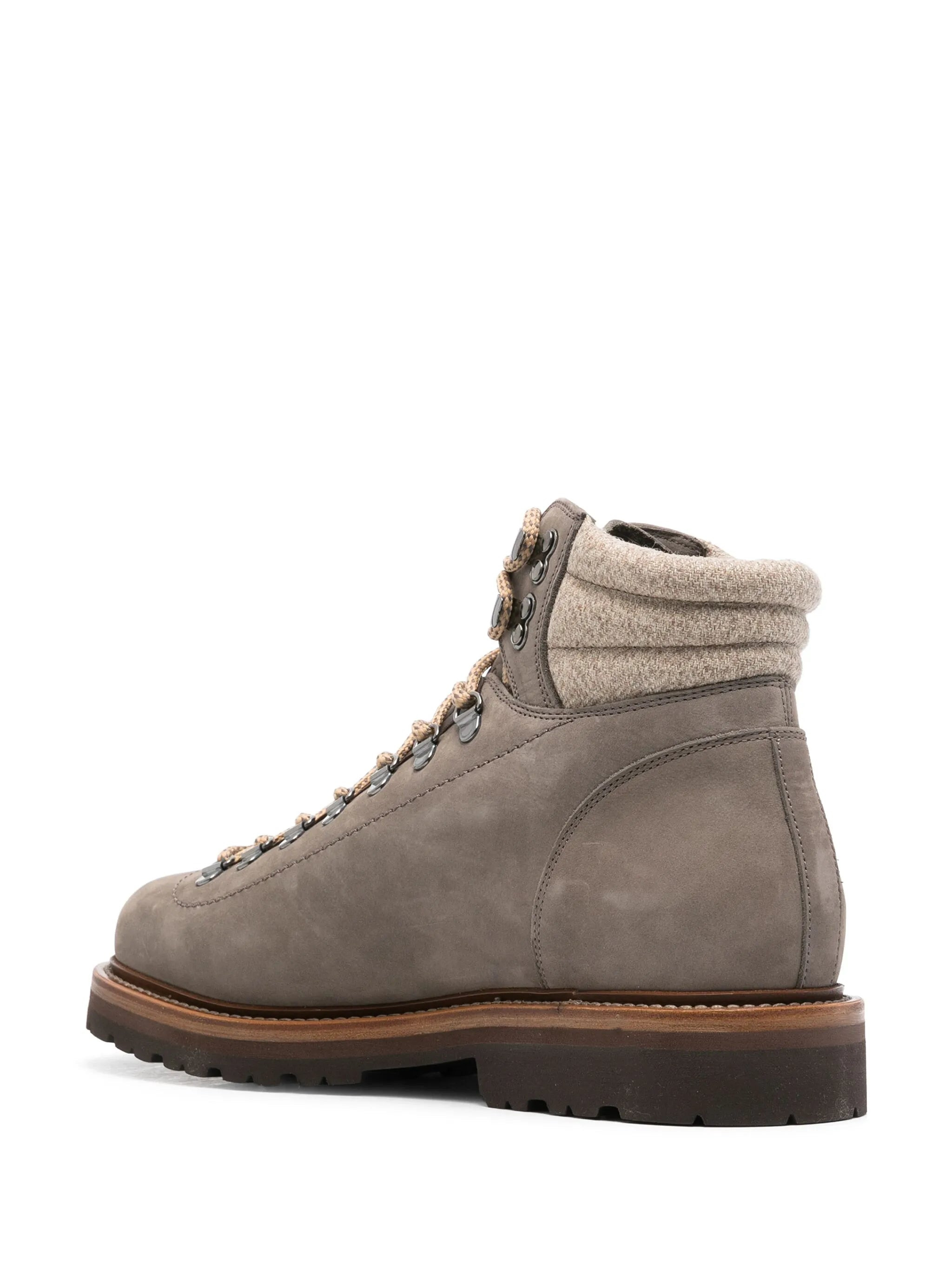 wool-insert nubuck boots - 3