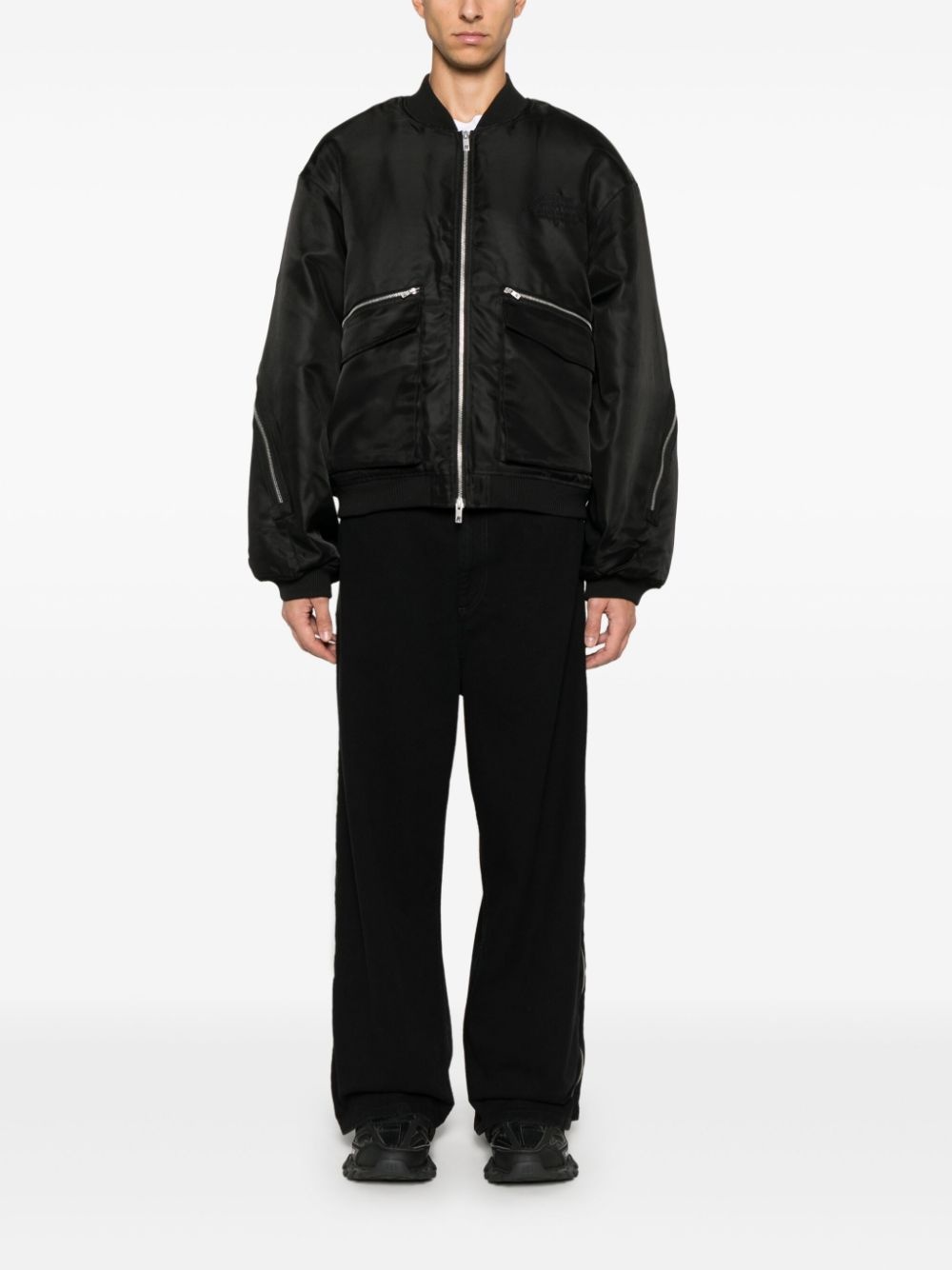 zip-detail bomber jacket - 2