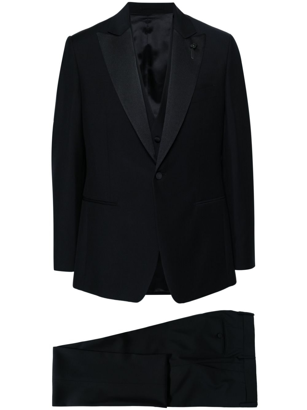 single-breasted wool suit - 1