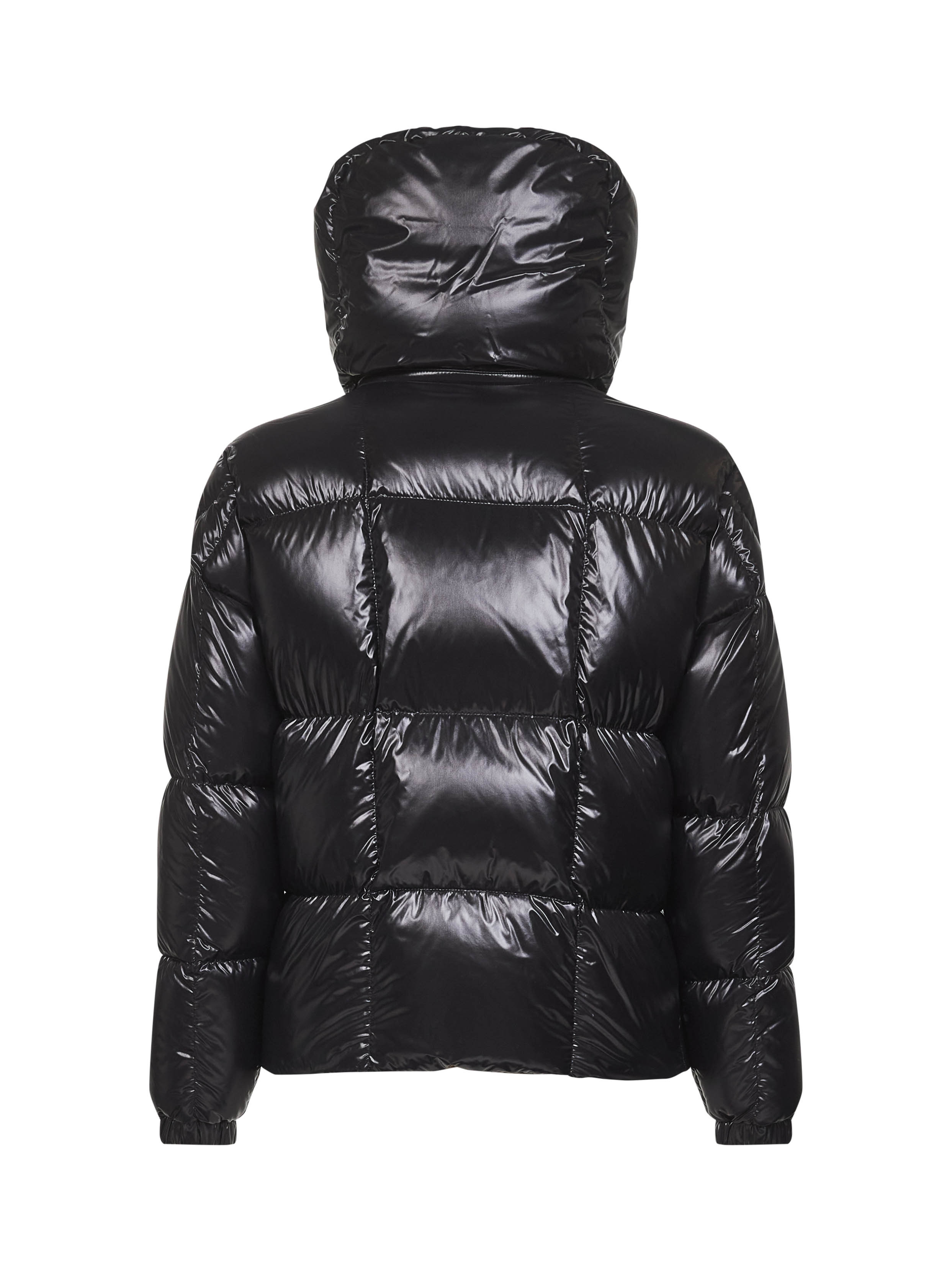 Black Parana hooded short down jacket - 2